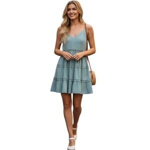 IJOAH Flowy dress adjustable straps with pockets size small